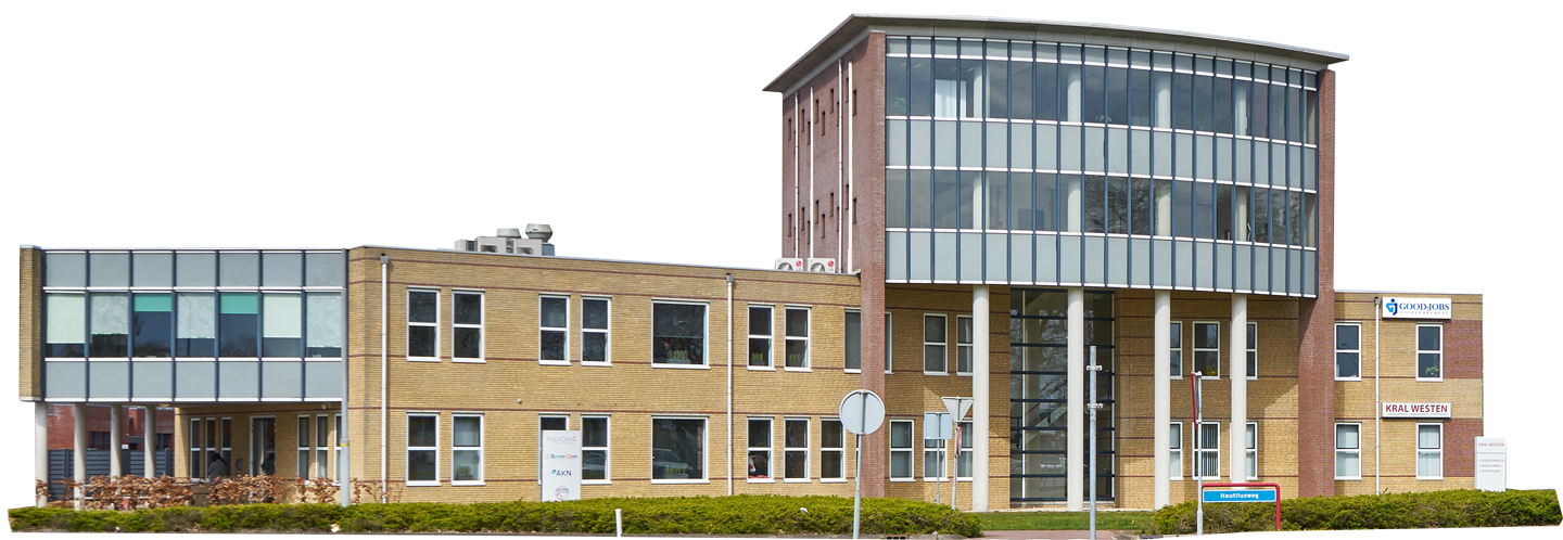 Het kantoorpand van ofrt.nl aan Hoogveen 7 in Stadskanaal