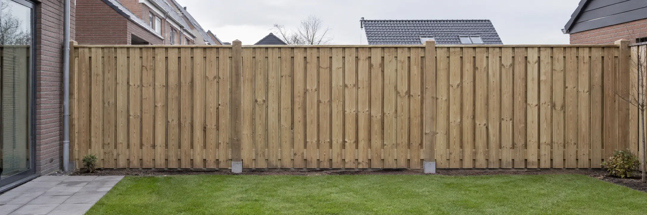 Schutting bij een Nederlandse woning