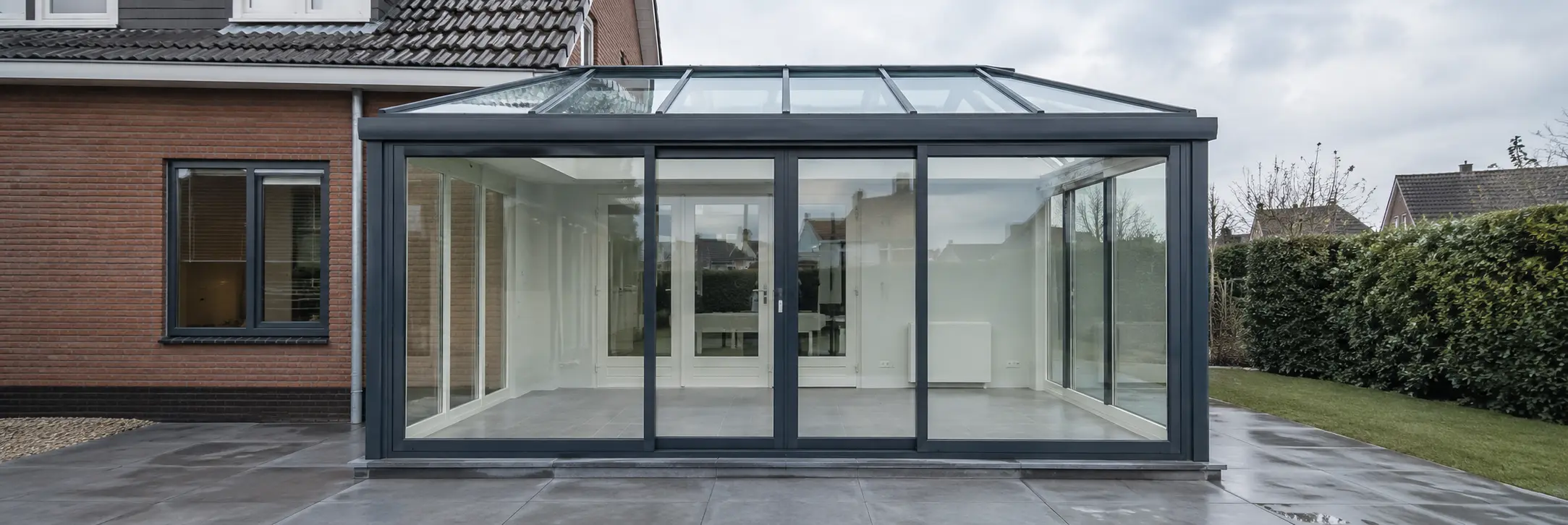 Serre bij een Nederlandse woning