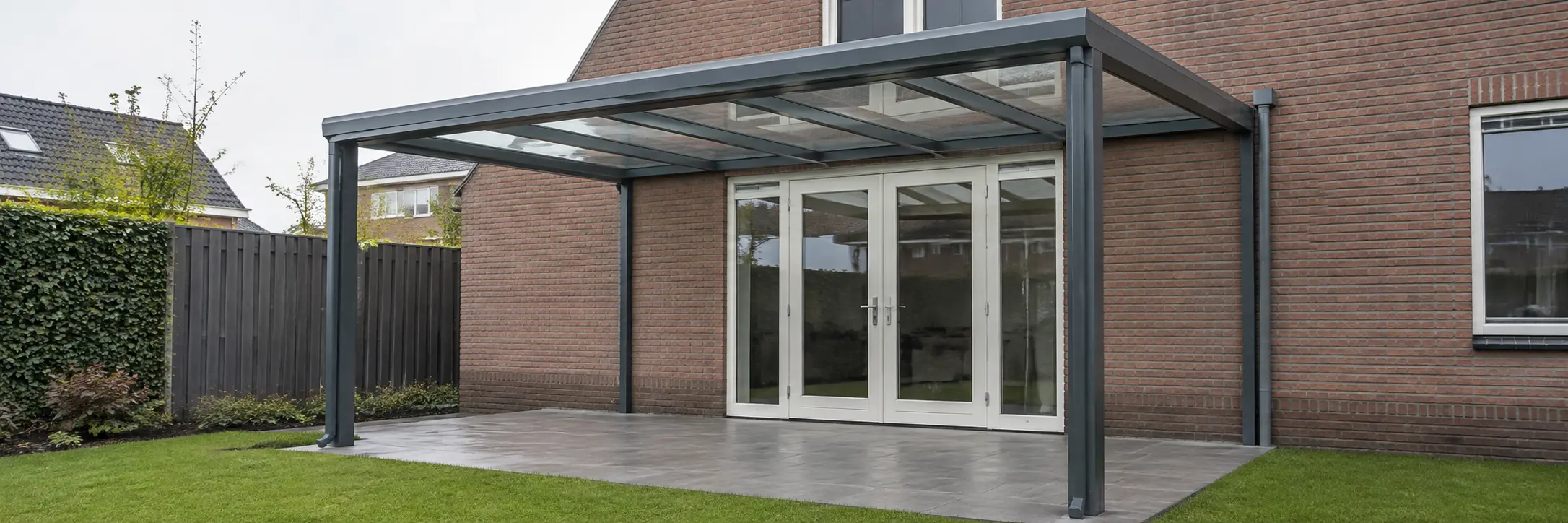 Veranda bij een Nederlandse woning